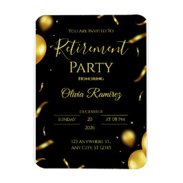 Rente in Schwarz und Gold Magnet