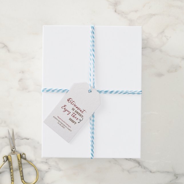 Rente ist süß genießen diese Umschichtung Rente Geschenkanhänger (Mit Garn)