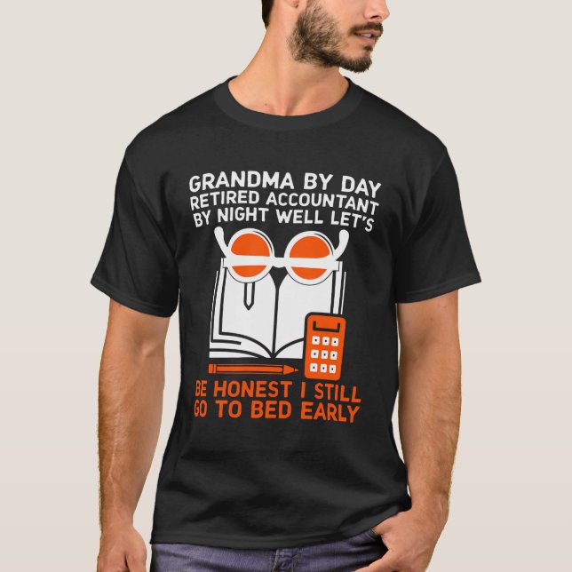 Rente Oma Pensioner Rente Buchhalter Bank T-Shirt (Vorderseite)