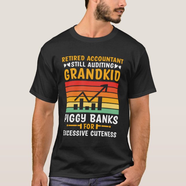 Rente Oma Pensioner Rente Buchhalter Bank T-Shirt (Vorderseite)