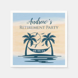 Rente Party Beach Palm Trees Serviette