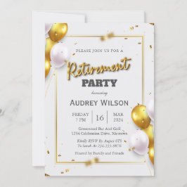 Rente Party Einladung Gold Luxus