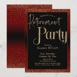 Rente Party Gold Glitzer für Dunkles Burgund Red Einladung