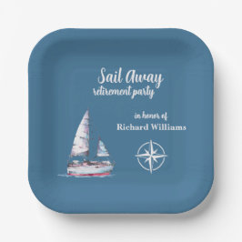 Rente Party Sail Away Nautic Theme Pappteller
