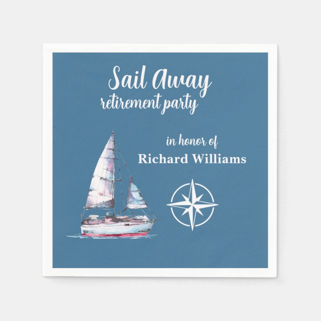 Rente Party Sail Away Nautic Theme Serviette (Vorderseite)