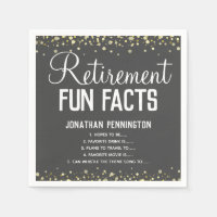 Rente Party Spaß Fakten Unisex Confetti Napkin