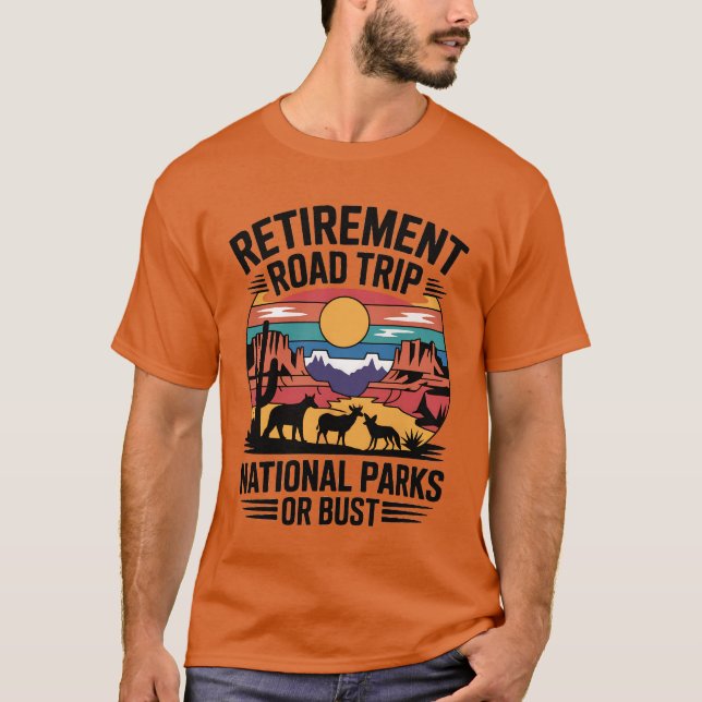 Rente Road Trip National Parks Adventure T-Shirt (Vorderseite)