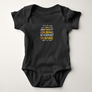 Rente - Wie spät ist es? Oh, ich bin müde Baby Strampler