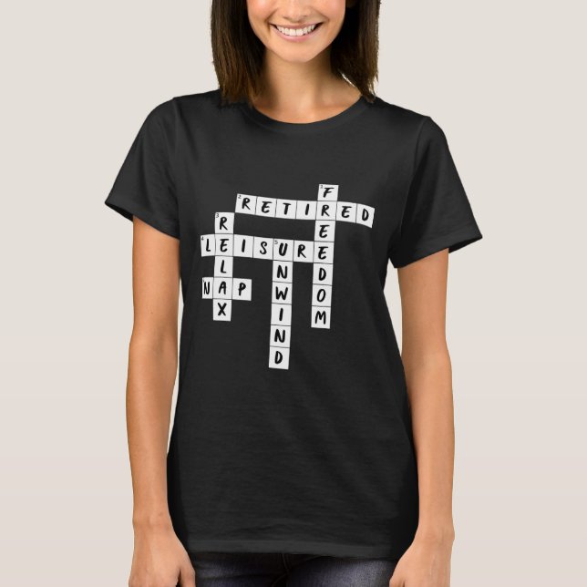 Renten Kreuzworträtsel Atemberaubend T-Shirt (Vorderseite)
