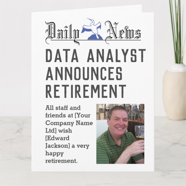 Rentenkarte für Datenanalyst zur Personalisierung Karte (Vorderseite)
