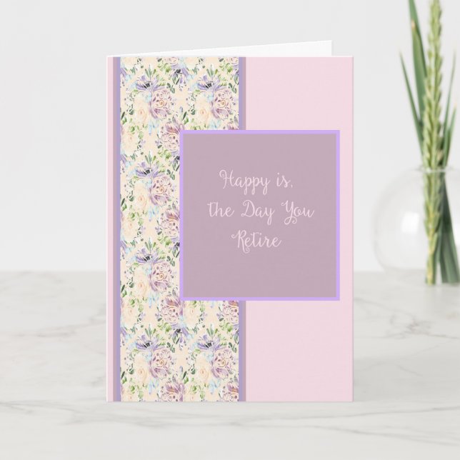 Rentenkarte mit Blumenmuster Karte (Vorderseite)