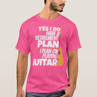 Rentenplan, der die Gitarre für die Rentnerrechte T-Shirt