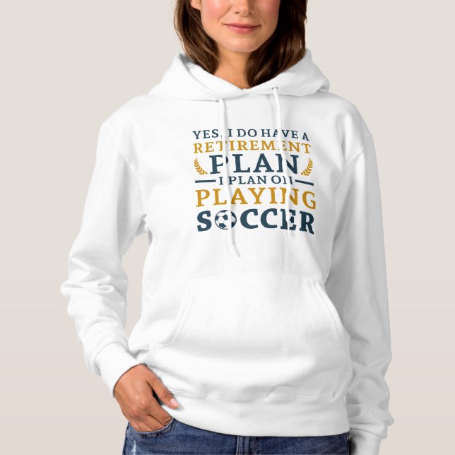 Rentenplan Fußball Hoodie (Vorderseite)