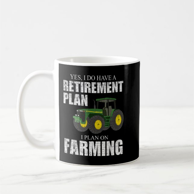 Rentenplan Landwirtschaft Der sonnige Bauer erschü Kaffeetasse (Links)