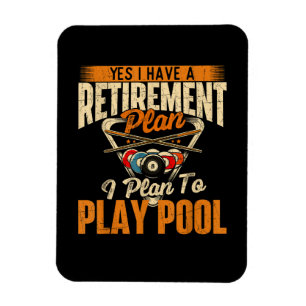 Rentenplan Spiel Pool - Billardspieler Sport Magnet