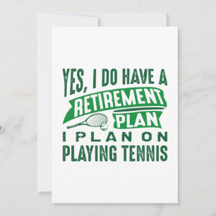 Rentenplan Tennis Dankeskarte