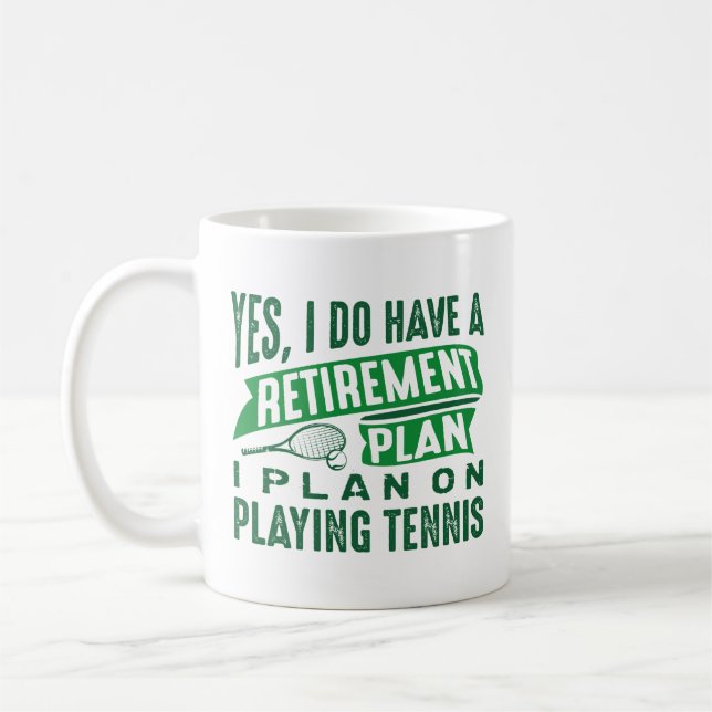 Rentenplan Tennis Kaffeetasse (Links)