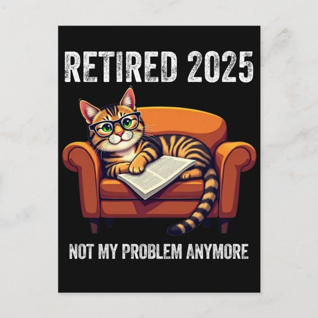 Rentensystem 2025 Ruhestand 2025 nicht mein Proble Postkarte (Vorderseite)