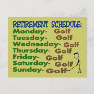Rentenzeitplan GOLFER Postkarte