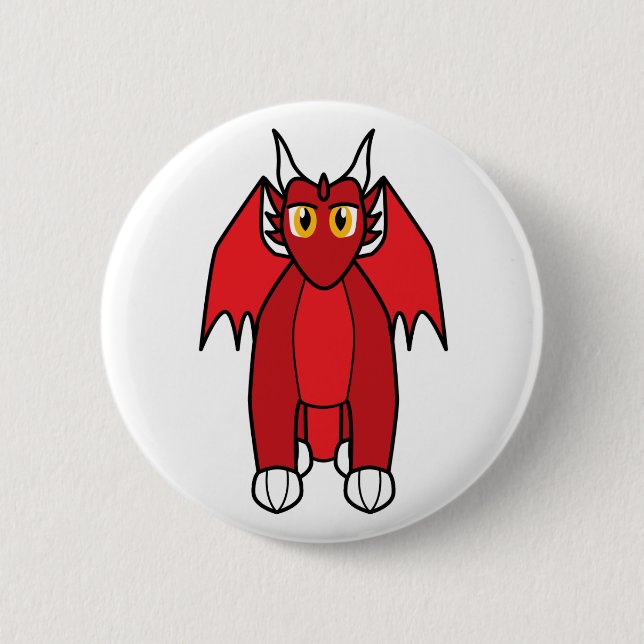 Renthmalan der karminrote Drache Button (Vorderseite)
