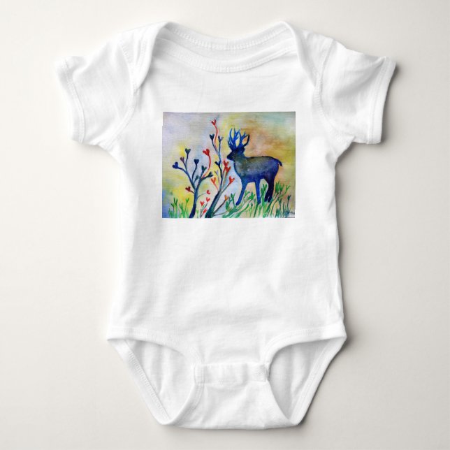Rentier Autumn Liebe Baby Jersey Bodysuit Baby Strampler (Vorderseite)