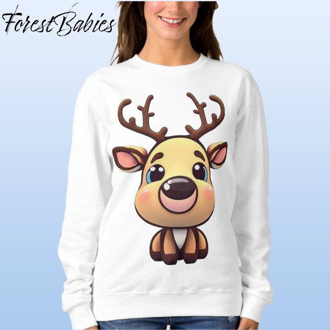 Rentier, Baby Deer, Fawn, Doe Lover, 🦌 🎄 Sweatshirt (Fun Baby Deer, Fawn, Doe Lover, Funny Reindeer, Antlers  🦌 🎄 Christmas Sweatshirt)