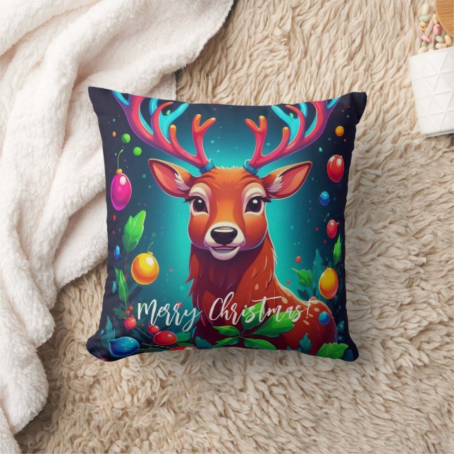 "Rentier & Baubles" Weihnachten Kissen (Decke)