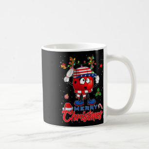 Rentier-Bowlingkugel Amerikanische Flagge Weihnach Kaffeetasse