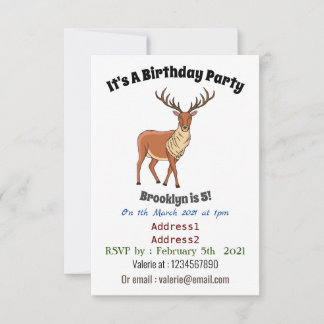 Rentier-Cartoon-Abbildung Einladung