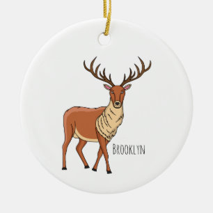 Rentier-Cartoon-Abbildung Keramik Ornament