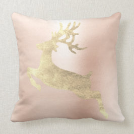 Rentier Champaign Pink Rose Gold Blush Metallic Kissen