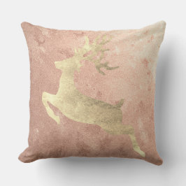 Rentier Champaign Rose Gold Blush Hütte Kissen