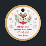 Rentier Christmas 1. Geburtstag Roter Winter Hirsc Geschenkanhänger<br><div class="desc">Rentier Christmas 1. Geburtstag Roter Winter Hirsche Liebesmarken</div>