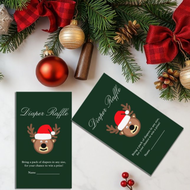 Rentier Christmas Baby Duwer Winzer Raffle Card Begleitkarte (Von Creator hochgeladen)