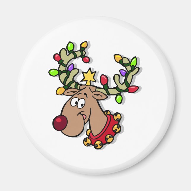 Rentier Christmas Lights Magnet (Vorne)