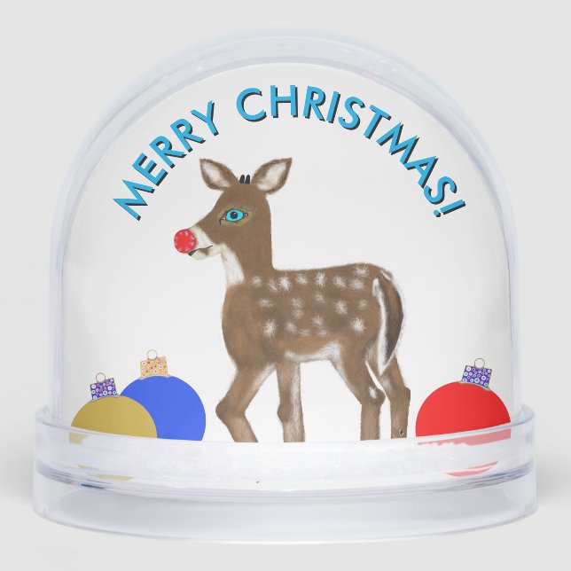 Rentier Christmas Ornaments FOTO Schneekugeln (Vorderseite)