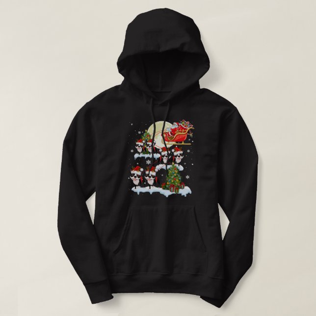Rentier Christmas Santa Riding Dog Hoodie (Design vorne)