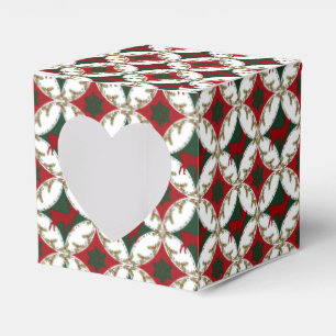 Rentier Circles-2-GASTGESCHENK BOX, sq heart box Geschenkschachtel