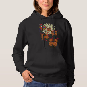 Rentier Dackel Weihnachtsmann Haustier Weiner Hund Hoodie