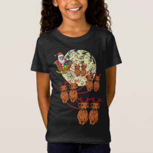 Rentier Dackel Weihnachtsmann Haustier Weiner Hund T-Shirt