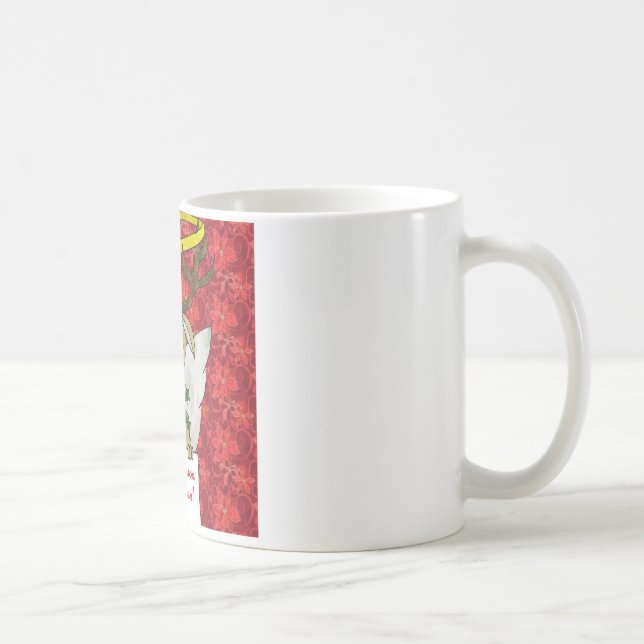 Rentier Dies ist die Jahreszeit, um Vegan Geschenk Kaffeetasse (Rechts)