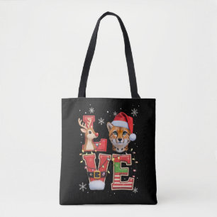 Rentier ELF Weihnachtsmann Hut Liebe Gepard Tier W Tasche