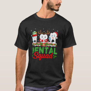 Rentier Elf Weihnachtsmannmütze zisst Zahnarzt T-Shirt