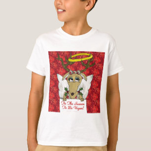 Rentier Engel Die Zeit ist vegan zu sein T-Shirt
