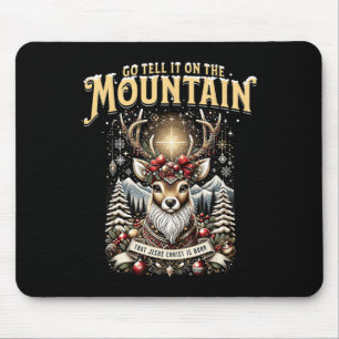 Rentier erzähle es auf dem Berg, den Jesus verdank Mousepad