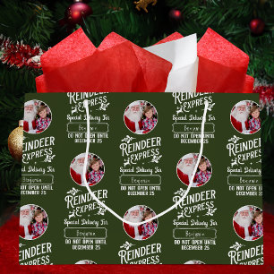Rentier Express aus Santa, Foto Weihnachten Grün Große Geschenktüte