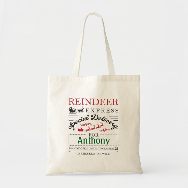 Rentier Express Special Delivery Tote Bag Tragetasche (Vorne)