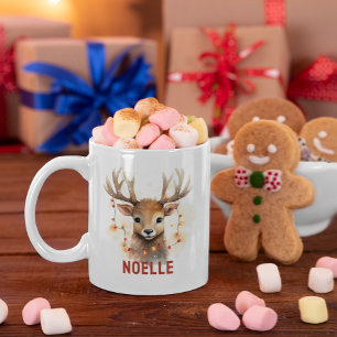 Rentier Face Personalisiert Holiday Tasse