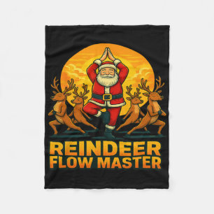 Rentier Flow Master Yoga Weihnachtsmann Weihnachte Fleecedecke