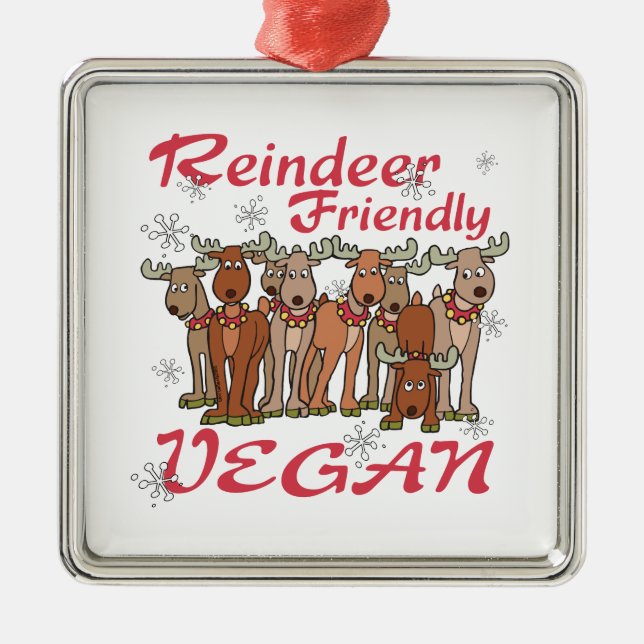 Rentier Friendly Vegan Ornament (Vorne)